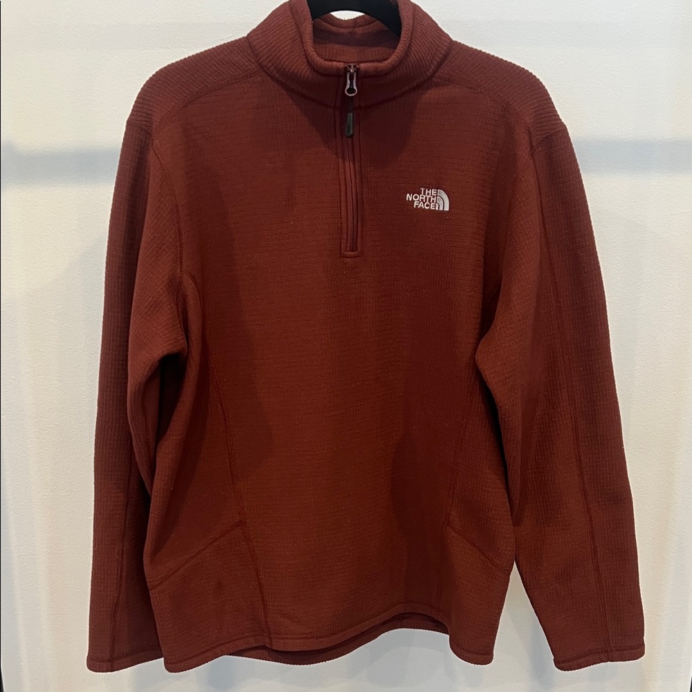 The North Face Brick Red Half-Zip Pullover